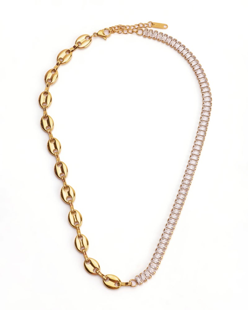 TAAHIRA Baguette shape Zircon tennis necklace - Image 1